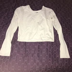 Nvgtn (navigation) nude long sleeve crop top L